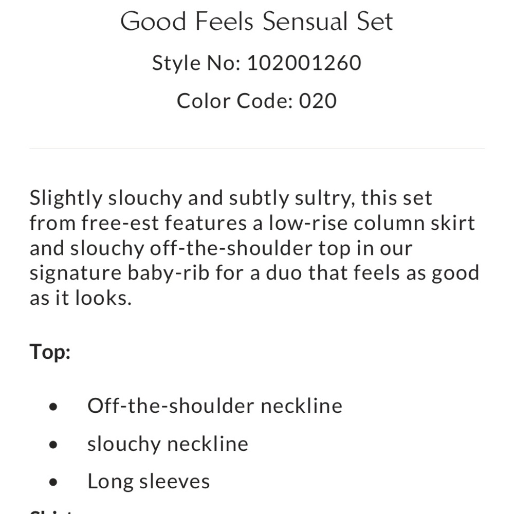 Free people -Good feels sensual set - Picture 4 of 7